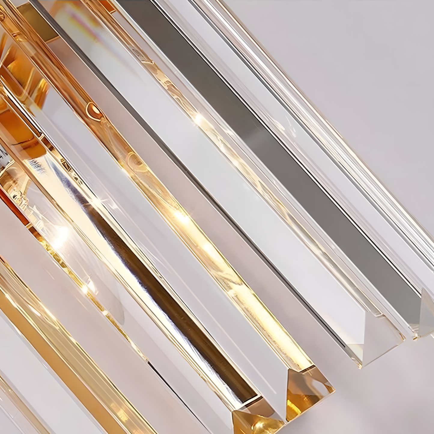Crystal Wall Light | Elegant Modern Stainless Steel Sconce with Crystal Accents