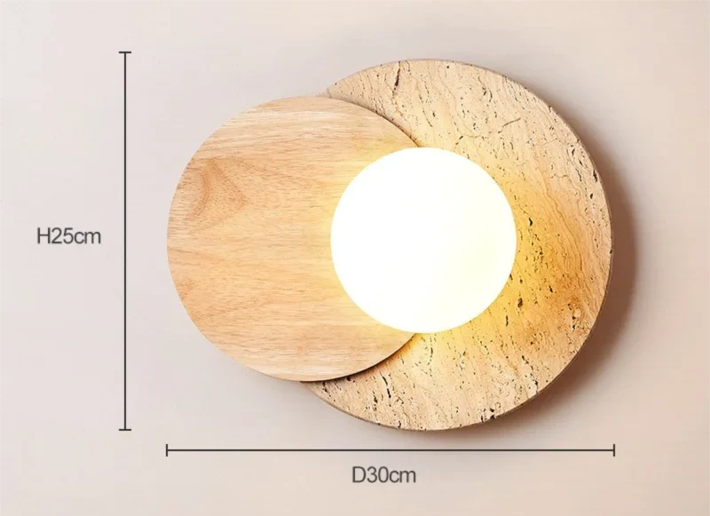 Wabi-Sabi Stone Wall Lamp | Modern Minimalist Design with Natural Texture