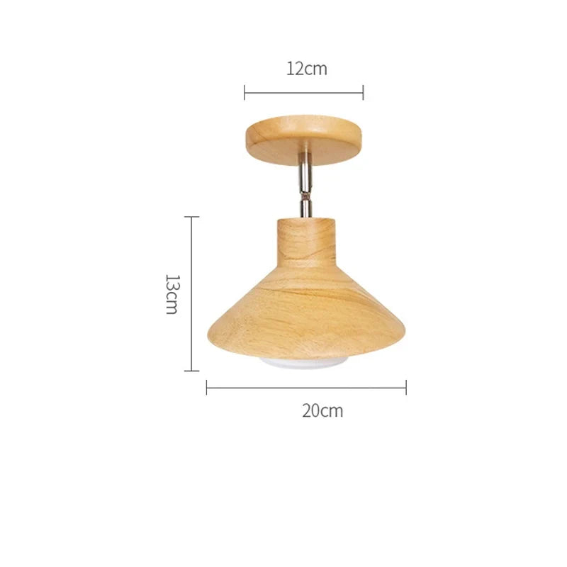 NordicWood Ceiling Lamp - Natural Timber Cone Design for a Warm, Modern Glow