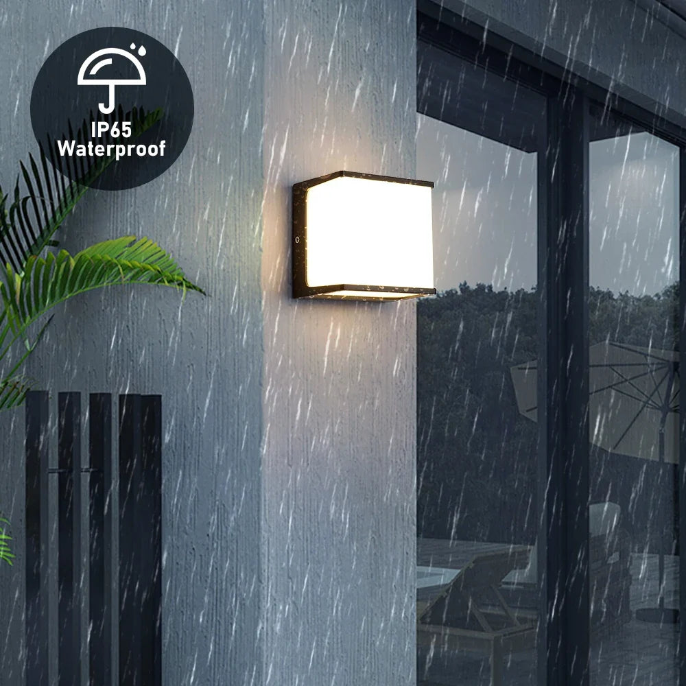 AeroCube Outdoor Wall Light — Sleek Modern Waterproof LED