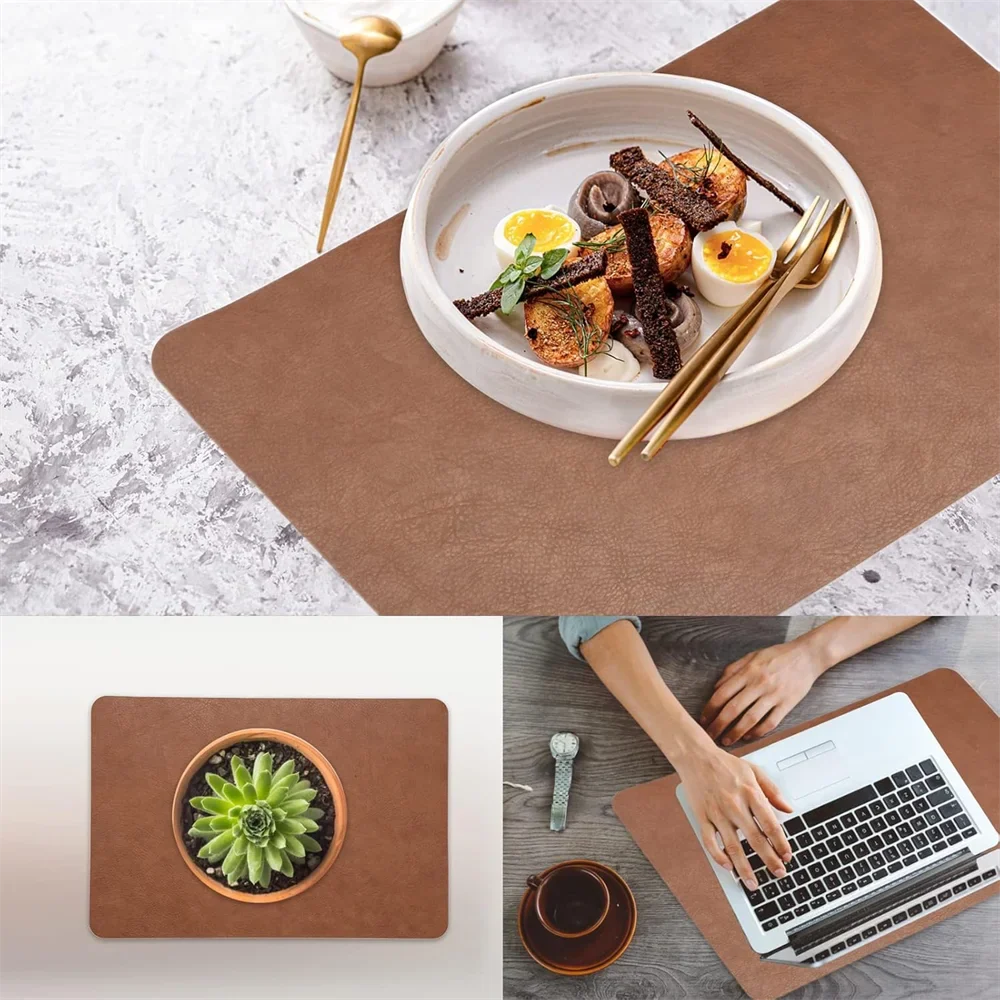 DuoMat Dual-Sided Faux Leather Placemats β Heat-Resistant, Waterproof & Easy-to-Clean