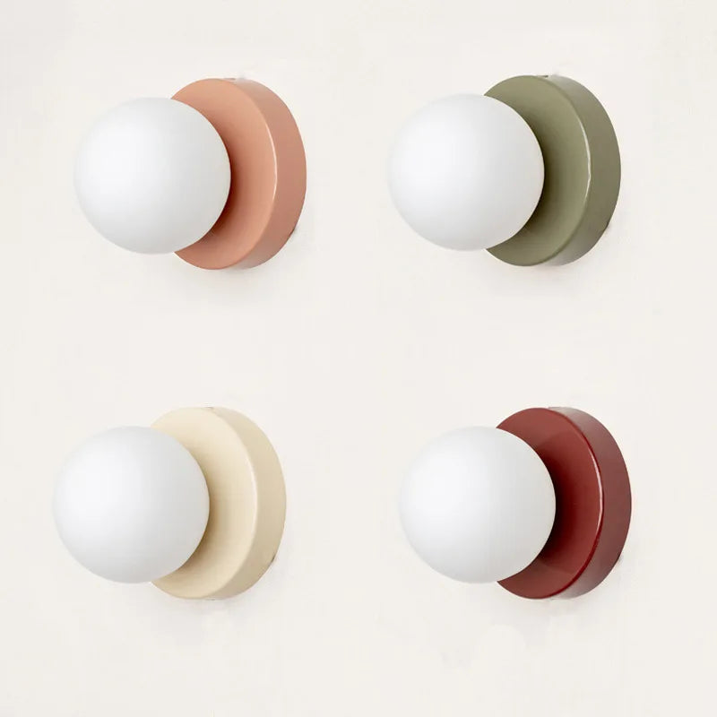 Macaron LED Wall Lamp - Elegant Modern Coloured Glass Sconce