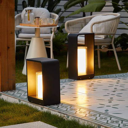 Sleek Square Outdoor LED Light - Waterproof, Solar-Powered