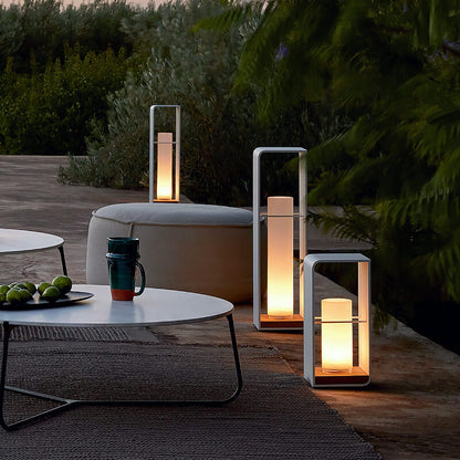 Sleek Square Outdoor LED Light - Waterproof, Solar-Powered