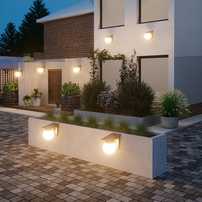 Solar Globe LED Wall Light with Smart Dimming – Premium Outdoor Lighting for Your Exterior