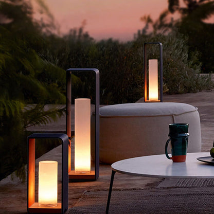 Sleek Square Outdoor LED Light - Waterproof, Solar-Powered