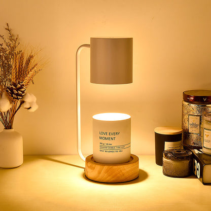 Japanese Minimalist Table Lamp — Sleek Wood & Metal Design for Modern Living