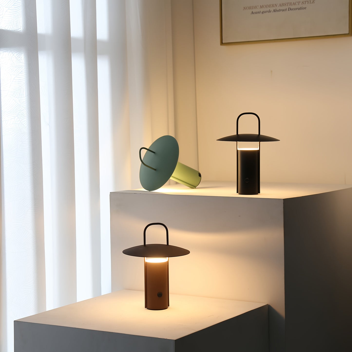 Wireless LED Touch Lamp - USB-Rechargeable Metal Table Light with Sleek Modern Design