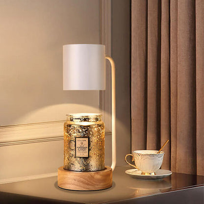 Japanese Minimalist Table Lamp — Sleek Wood & Metal Design for Modern Living