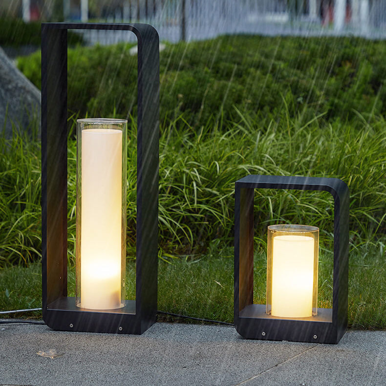 Sleek Square Outdoor LED Light - Waterproof, Solar-Powered