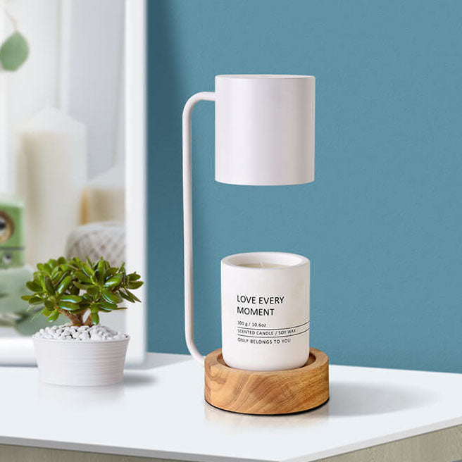 Japanese Minimalist Table Lamp — Sleek Wood & Metal Design for Modern Living