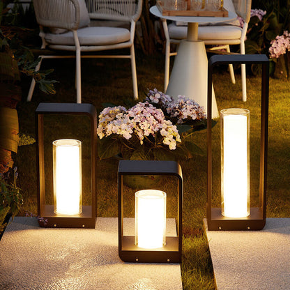 Sleek Square Outdoor LED Light - Waterproof, Solar-Powered
