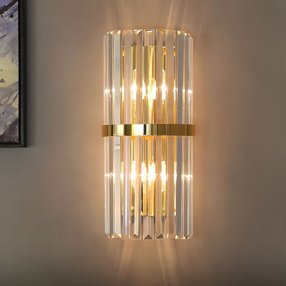 Crystal Wall Light | Elegant Modern Stainless Steel Sconce with Crystal Accents