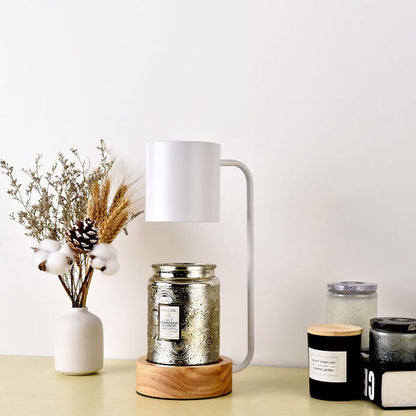 Japanese Minimalist Table Lamp — Sleek Wood & Metal Design for Modern Living