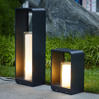 Sleek Square Outdoor LED Light - Waterproof, Solar-Powered