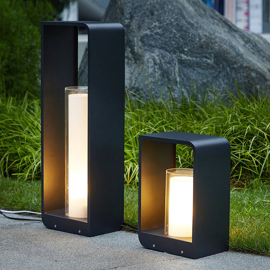 Sleek Square Outdoor LED Light - Waterproof, Solar-Powered
