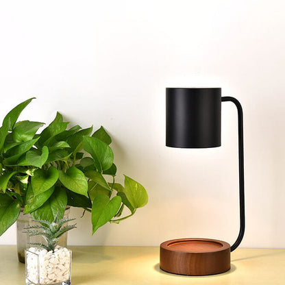 Japanese Minimalist Table Lamp — Sleek Wood & Metal Design for Modern Living