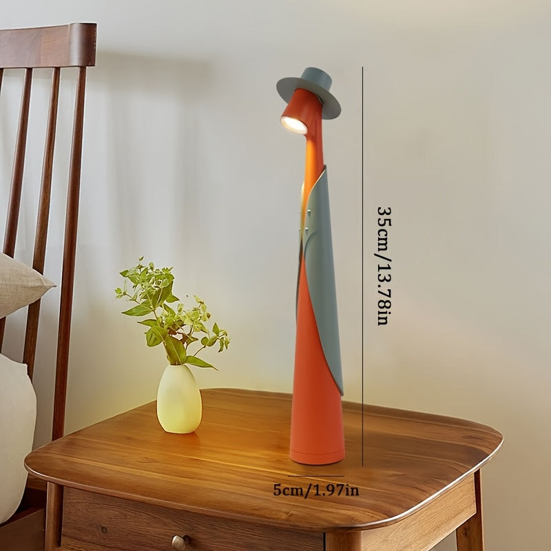 Modern Rechargeable LED Hat Lamp — Dual-Use Desk Light with Creative Touch Control