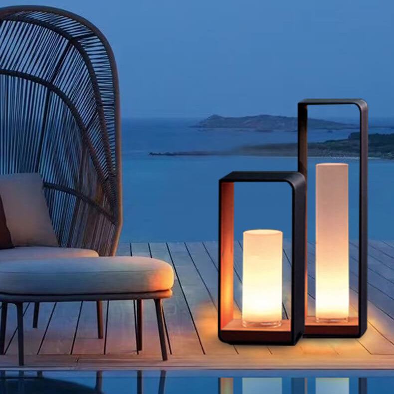 Sleek Square Outdoor LED Light - Waterproof, Solar-Powered