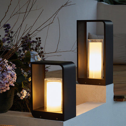 Sleek Square Outdoor LED Light - Waterproof, Solar-Powered