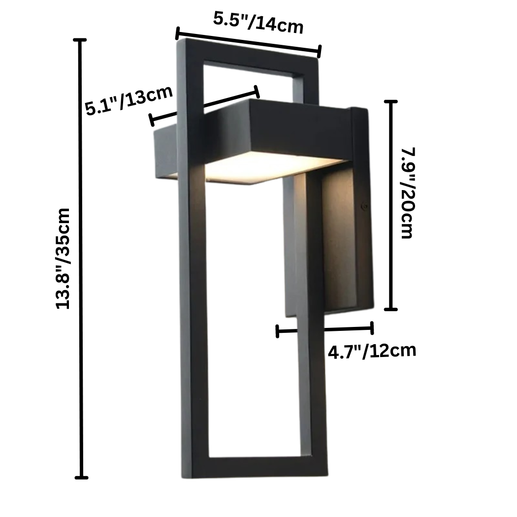 Sleek Modern Outdoor Wall Light - Scandinavian Aluminium LED Wall Lamp