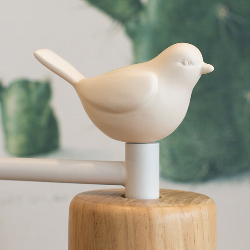 Elegant Nordic Wooden Bird Wall Lamp – LED Bedside Sconce