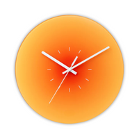 Sunset Glass Wall Clock — Modern Gradient Design for a Stylish Space