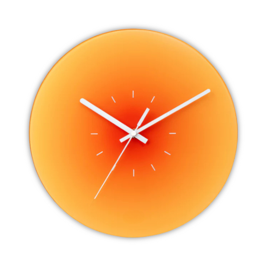 Sunset Glass Wall Clock — Modern Gradient Design for a Stylish Space