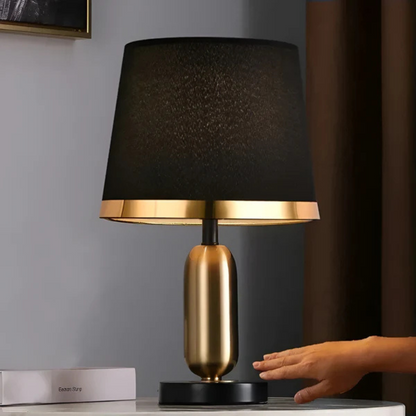 Vintage Black & Gold Table Lamp — Chic Modern Retro Accent Lighting
