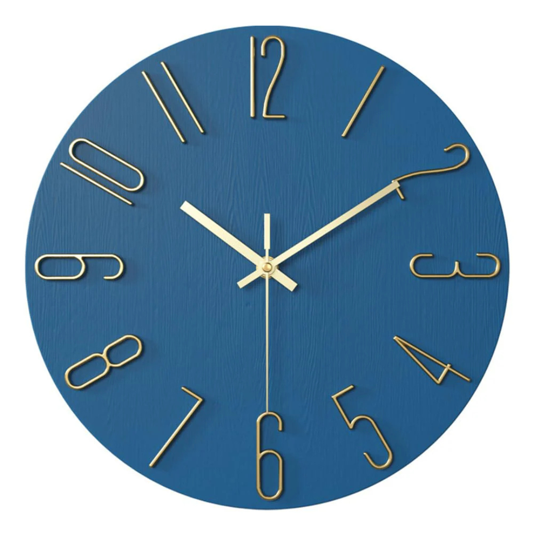 Noble Modern Wall Clock - Elegant Minimalist Gold Design