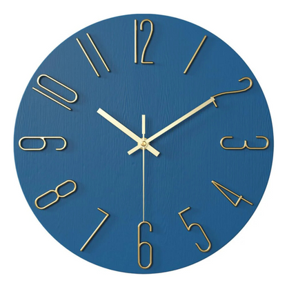 Noble Modern Wall Clock - Elegant Minimalist Gold Design