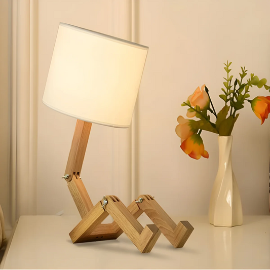 Rilna Table Lamp | Flexible Wooden Design for Cozy, Adjustable Lighting