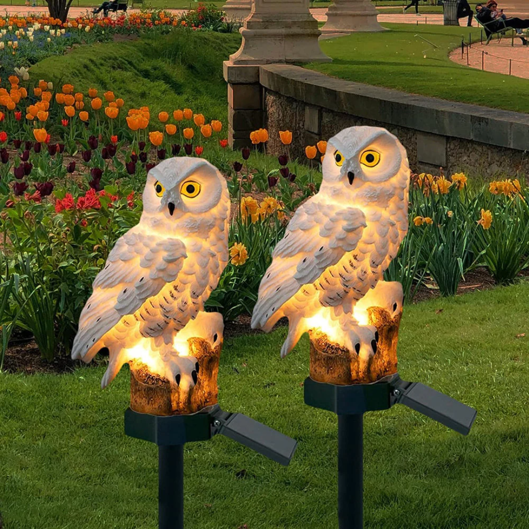 Solar-Powered Owl Garden Light for Outdoor Pathways - Stake Lamp