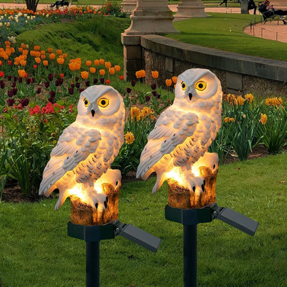 Solar-Powered Owl Garden Light for Outdoor Pathways - Stake Lamp
