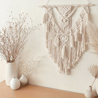 Bohemian Macrame Wall Hanging — Handcrafted, Woven Tapestry for Boho-Chic Home Decor