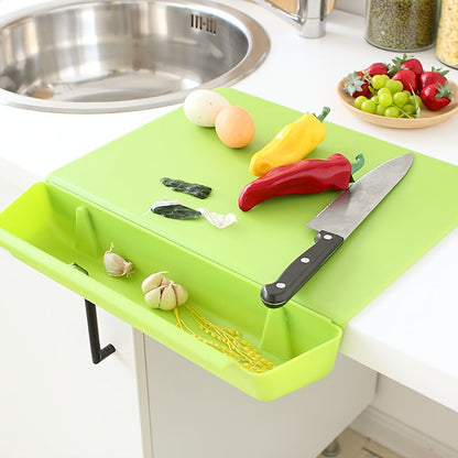 All-in-One Chopping Board with Built-In Storage Box – Portable Kitchen Cutting Board & Food Holder
