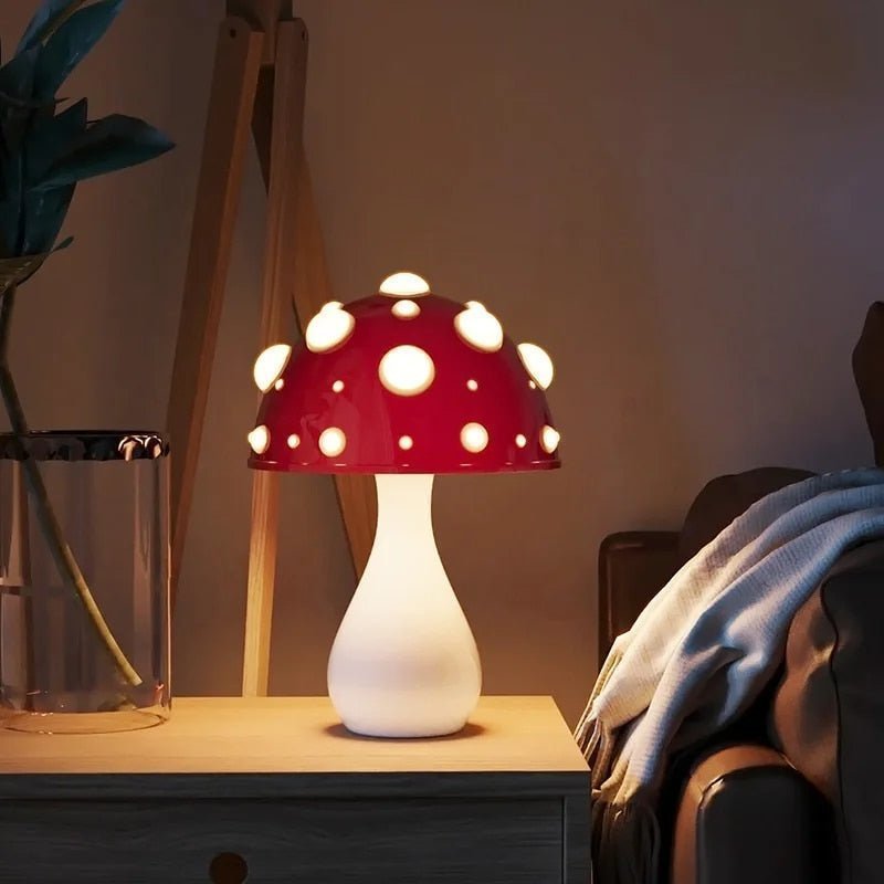 LED Mushroom Table Lamp – Sleek, Modern Amanita-Inspired Lighting