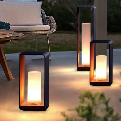 Sleek Square Outdoor LED Light - Waterproof, Solar-Powered