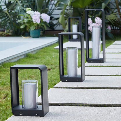Sleek Square Outdoor LED Light - Waterproof, Solar-Powered