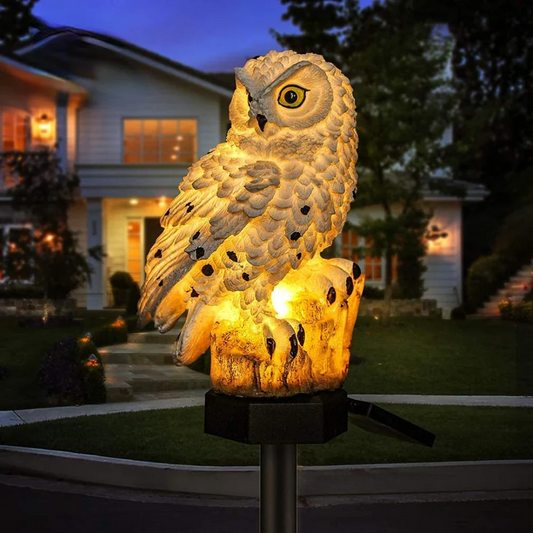 Solar-Powered Owl Garden Light for Outdoor Pathways - Stake Lamp