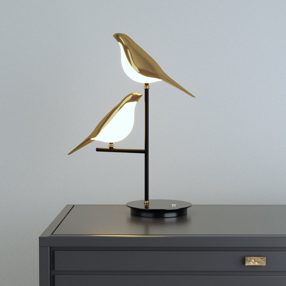 Golden Birdlight Wall Lamp — Modern Nordic LED Sconce with Warm Glow