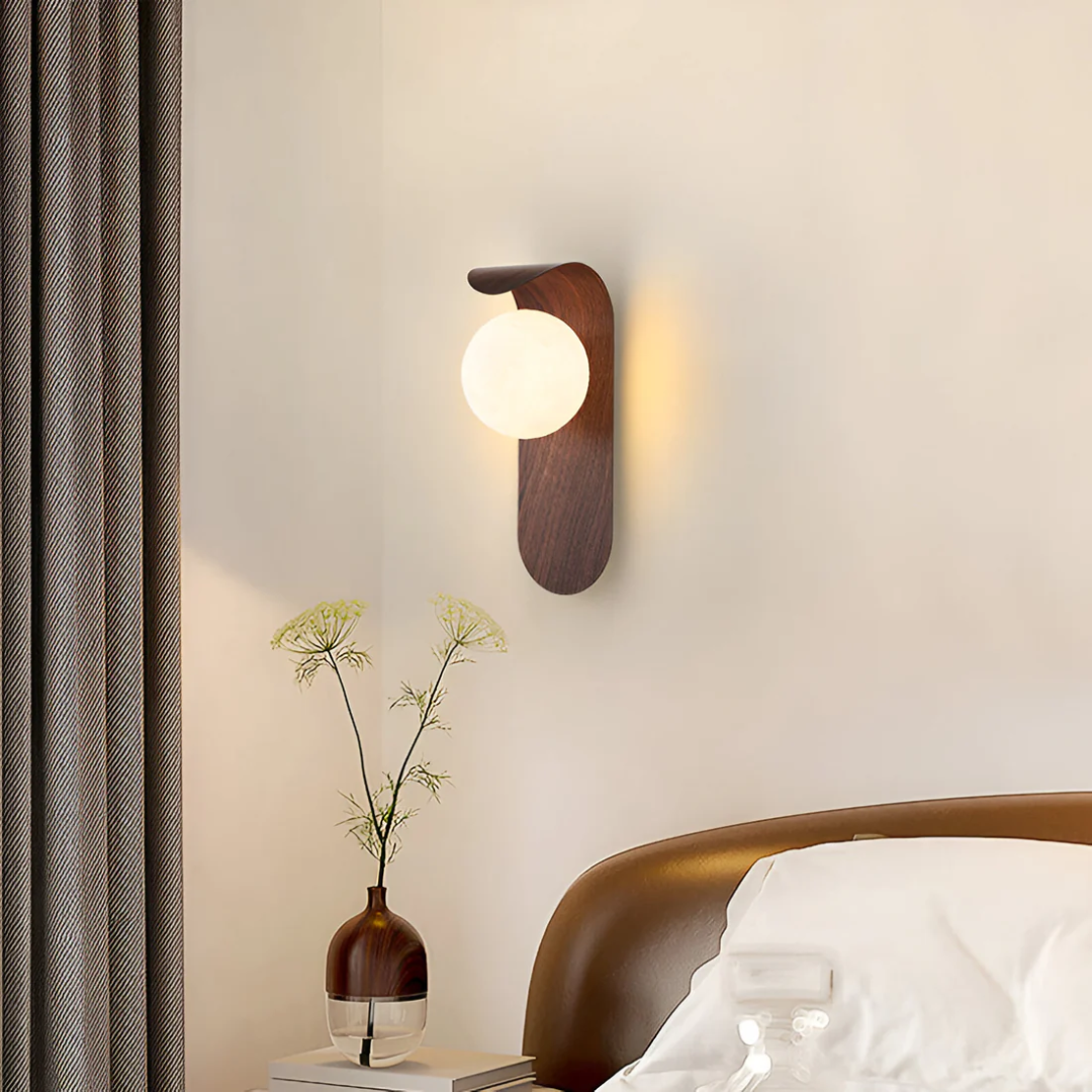 Icar Scandinavian LED Wall Lamp | Sleek Minimalist Wooden Design