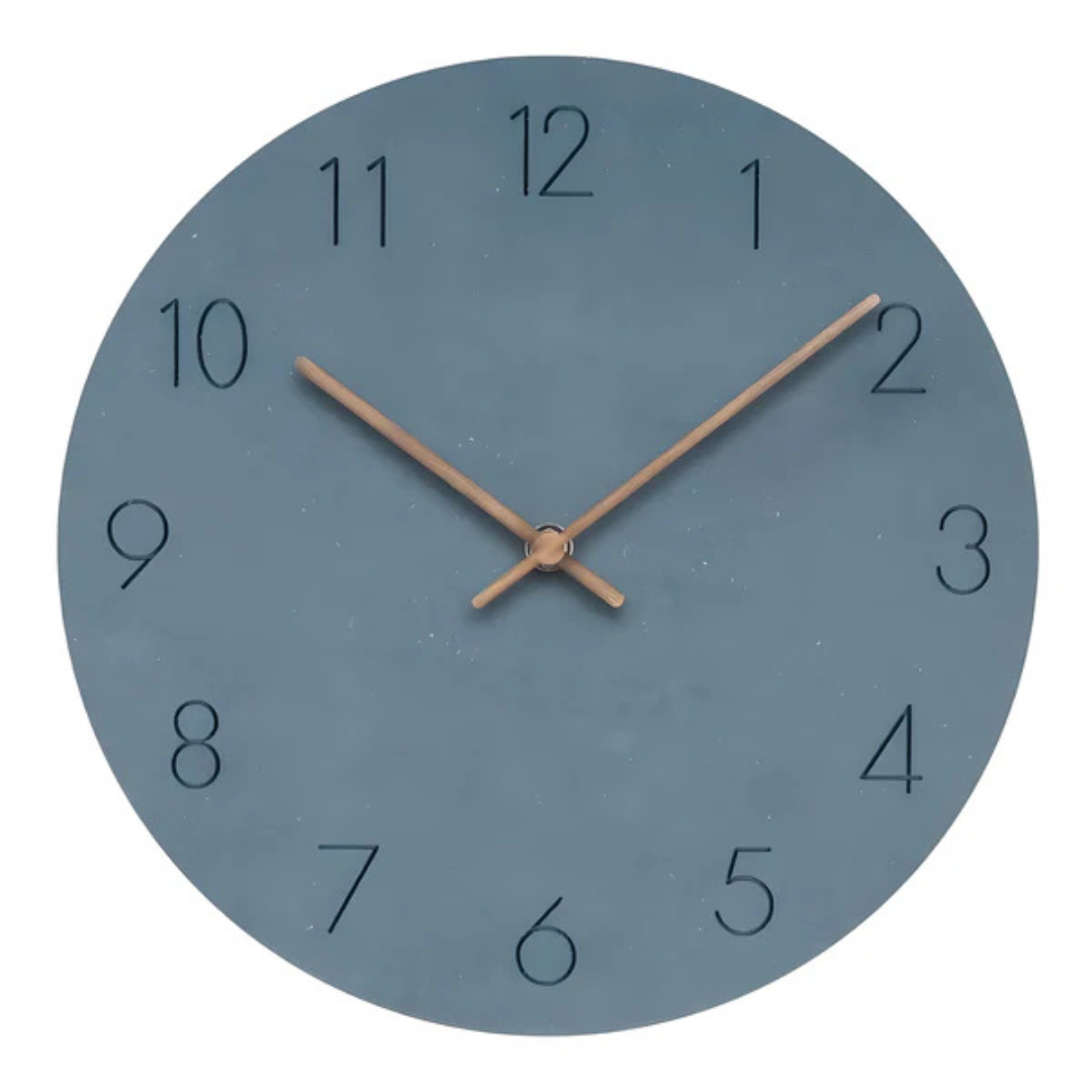 Nork Minimalist Wall Clock — Sleek Contemporary Wood Design