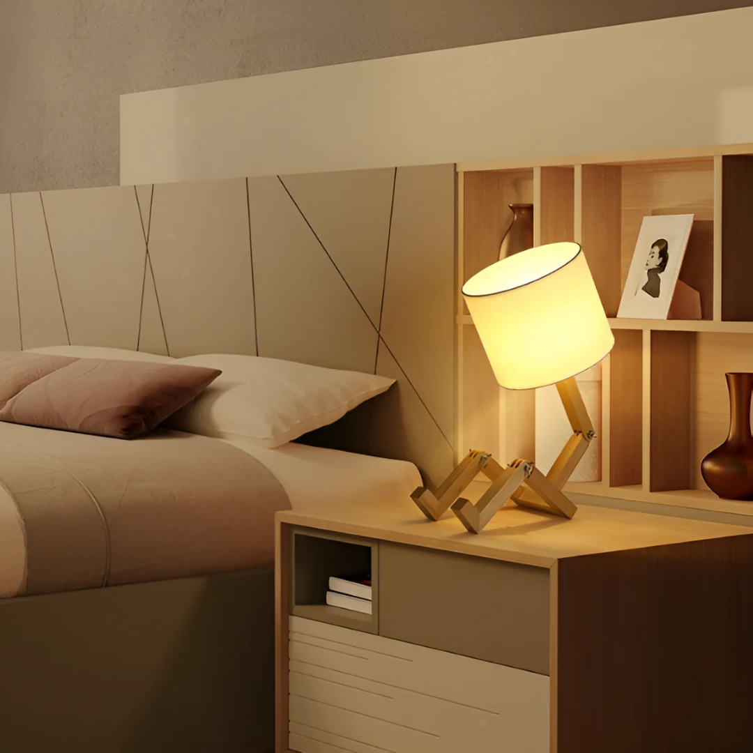 Rilna Table Lamp | Flexible Wooden Design for Cozy, Adjustable Lighting