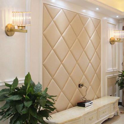 Elegant Crystal Wall Light - Modern Glass & Iron Sconce
