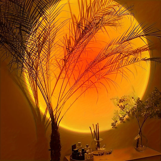 Sunset Projection Lamp — USB-Powered Ambient Light for a Cozy, Relaxing Ambience