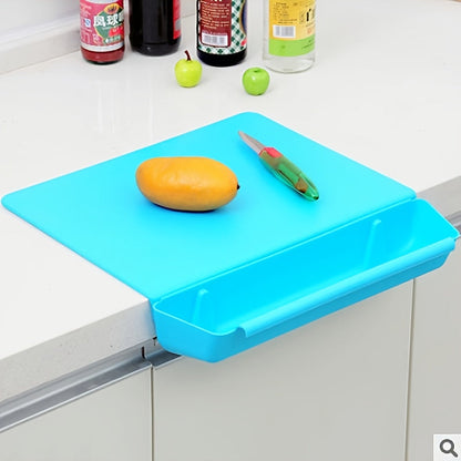 All-in-One Chopping Board with Built-In Storage Box – Portable Kitchen Cutting Board & Food Holder