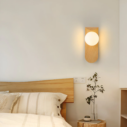 Icar Scandinavian LED Wall Lamp | Sleek Minimalist Wooden Design