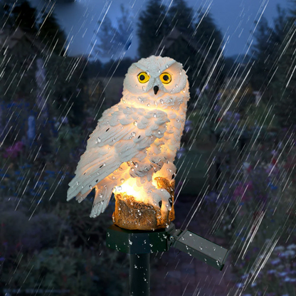 Solar-Powered Owl Garden Light for Outdoor Pathways - Stake Lamp