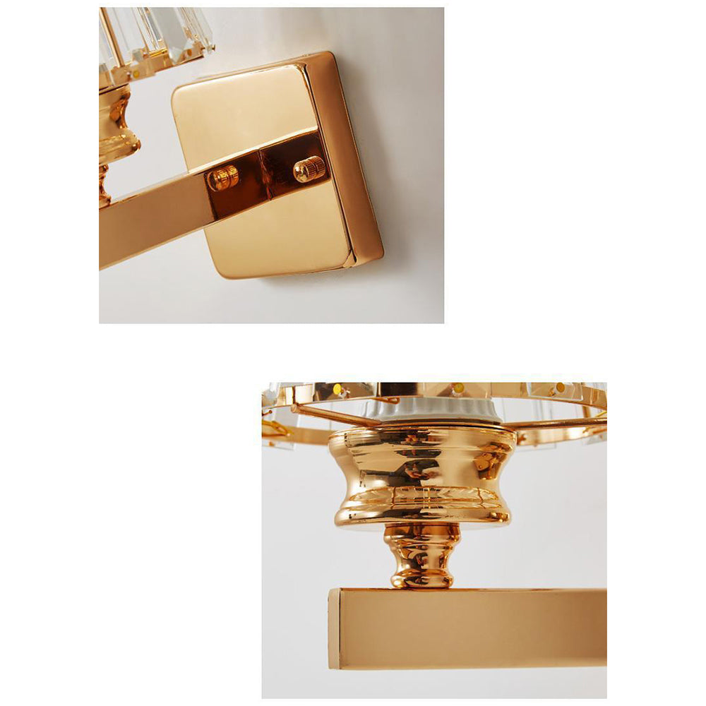 Elegant Crystal Wall Light - Modern Glass & Iron Sconce